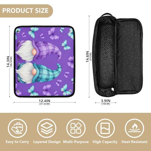 Bolsa de viaje para herramientas de cabello con almohadilla resistente al calor para mujeres, estuche grande para planchas de pelo y otros accesorios de peinado miniatura 4