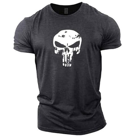 Men's Skull Symbol Simple Personality Short Sleeve T-Shirt (XL,TSM00039BD) Cover