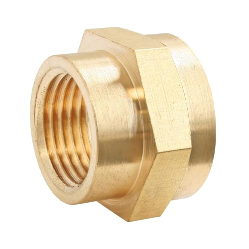 SOMATHERM FOR YOU, Manchon laiton réduit double femelle 26/34-20/27 pour raccordements plomberie, compatible avec tous raccords laiton, étanchéité sur filet ou joint plat