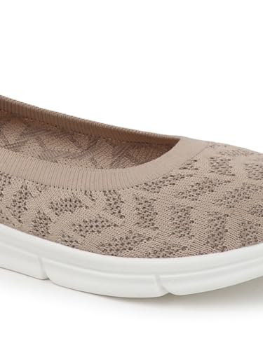 Image of Carlton London Women's Breathable Lightweight Everyday Patterned Ballet Flat