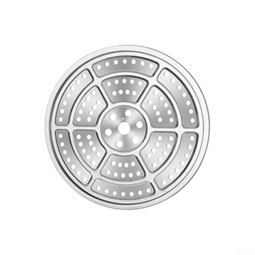 Pumixiy Adjustable Size Steamer Tray 304 Stainless Steel Round Steamer Rack for Pressure Cooker Even Heating Steam Basket Heat Resistant Cooking Insert(23.7cm)