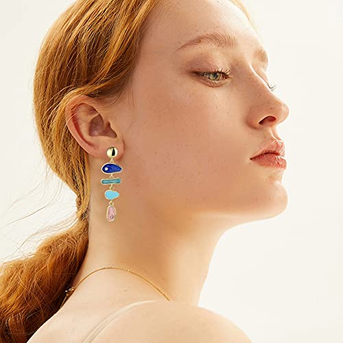 Elegant Bohemian Pearl Dangle Earring for Women Irregular Colorful Oil Baroque Design Culture Style AAAA Cubic Zirconia 14K Gold Pearl Earring Gift for Women3