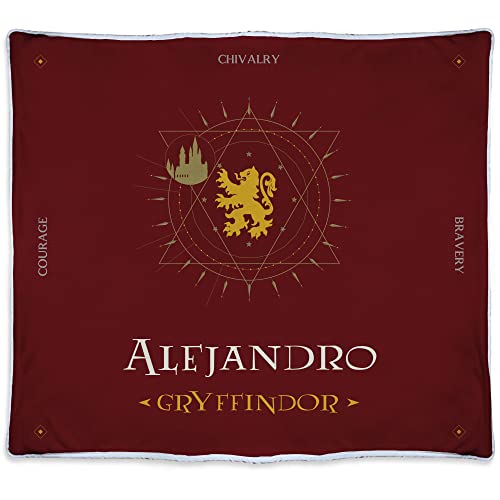Manta Gryffindor Personalizada con Nombre/Texto. Varios Tamaños.