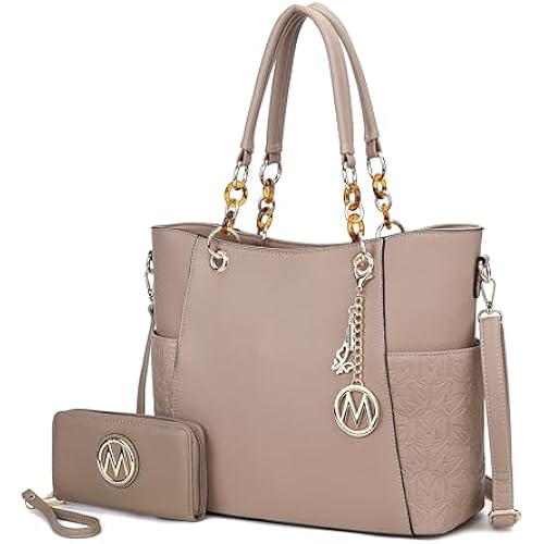 J’OMOR by Mia Tote Bag for Women, Handbag Set with Wallet Top-Handle Bag Vegan Leather Purse