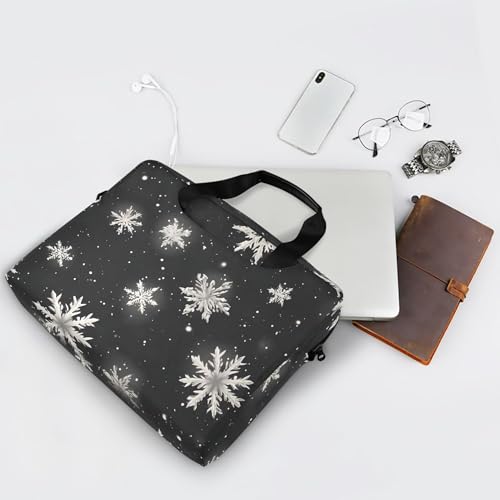 Maletín para portátil invierno con estampado copo de nieve 13-15.6" miniatura 7