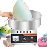 1000W Electric Commercial Cotton Candy Machine, Candy Floss Maker with Stainless Steel Bowl, Sugar Scoop, Perfect for Market,Family Party, Kids...