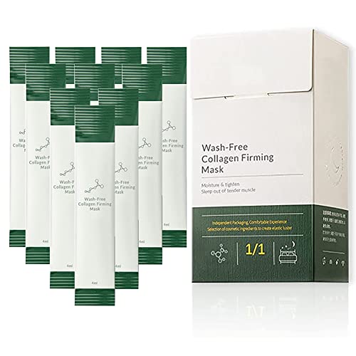 Lot de 20 masques raffermissants au collagène pour le sommeil raffermissant, sans lavage, anti-âge, hydratant, nettoyage en profondeur pour femme Cover