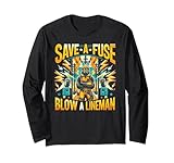 Célébrez le travail acharné et le dévouement des monteurs de ligne avec ce t-shirt unique Save a Fuse Blow a Lineman. Parfait pour ceux qui travaillent dans le domaine électrique, cette chemise honore le risque et la compétence impliqués dans le maintien de notre alimentation.