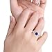 Blue Sapphire CZ Size-6 Round Shape Infinity Shank Twisted Halo Cluster Fashion Statement Engagement Ring Cubic Zirconia 925 Sterling Silver