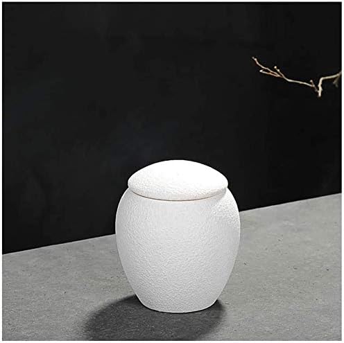 遺骨 骨壺 ミニ骨壷火葬ペット小さなペットの犬 猫ピンクセラミックス記念品のための葬儀壺アダルト灰ミニ火葬壺 仏壇s Color 半額 White