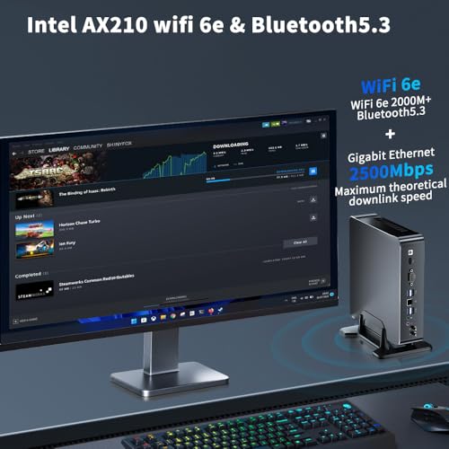 Image of Thdeukoty Mini PC i9-11900H 8 Cores Up to 4.9GHz, Deaktop Computer Windows 11 pro, 16G DDR4 RAM 512G M.2 NVME SSD, 4K HDMI2.0 VGA Dual Display, Wifi6E Bluetooth5.3, Gigabit LAN for Office /Home