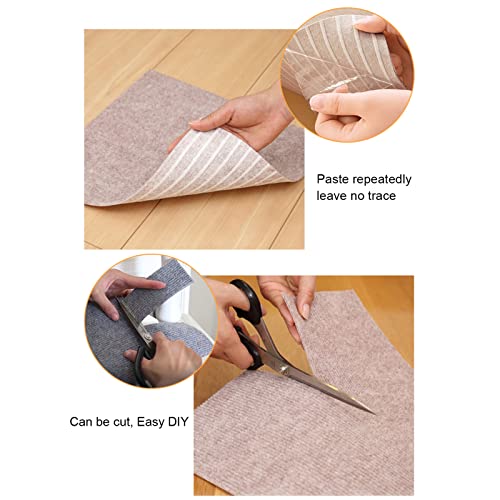 Carpet Squares Self Adhesive Carpet Tiles, 11.8" X 11.8" Residential Carpet Floor Tiles, Non-Slip Peel And Stick Carpet Tile, Home Furnishings Floor, Easy Install Diy, 30Til(Size:11.8Inch,Color:khaki) #TOP3