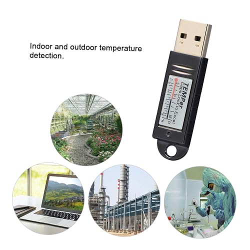 Docooler PCsensor USB Thermometer Temperatursensor Datenlogger Recorder für PC Laptop Silber