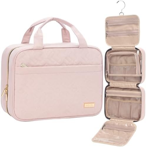 NISHEL Travel Toiletry Bag for women, Portable Hanging makeup Organizer