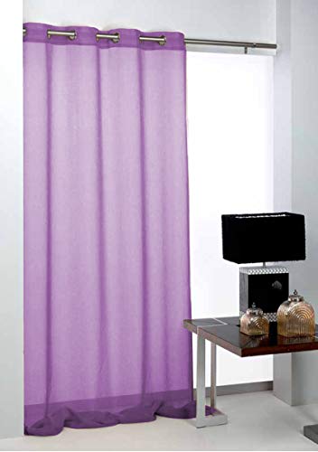Export Trading Basic Rideaux en Polyester Aubergine 140 x 265 cm