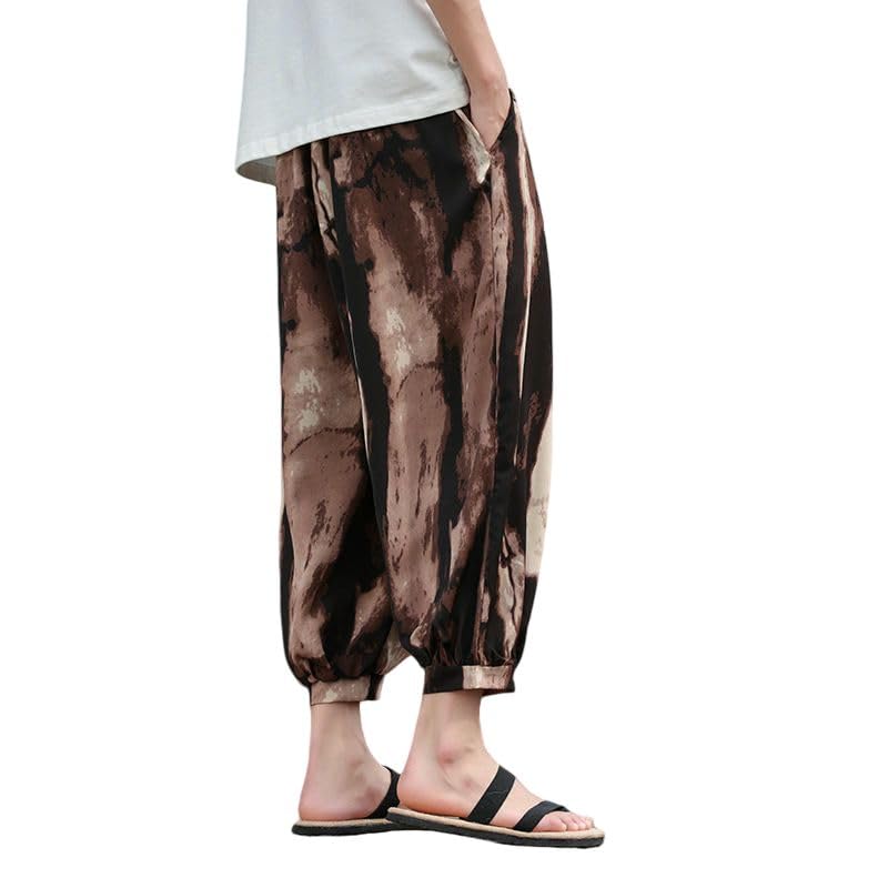 Pantalon sarouel en soie glacée pour un style streetwear décontracté - 4