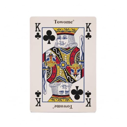 Jumbo Playing Cards Full Deck Huge Poker Index Playing Cards Fun for All Ages! - Size 10.5 x 14.5 inches