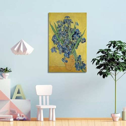 Toile décoration murale Iris Van Gogh grand poster pour salon moderne