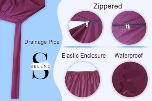 Image of SELENO Polyester Waterproof Split AC Service Wash Bag Cover with Drain Outlet | Indoor Unit Service Cover Bag | Ac Service Cleaning Wash Bag Cover Jacket For 1 Ton, 1.5 Ton, 2 Ton AC (Maroon)