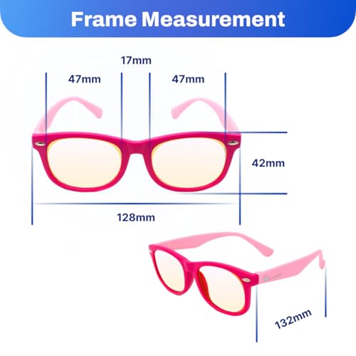 Image of DefenderShield Blue Light Blocking Glasses Kid Series for Computer, Mobile, Gaming, Sleep-Purple - Anti Eye Strain, Headache