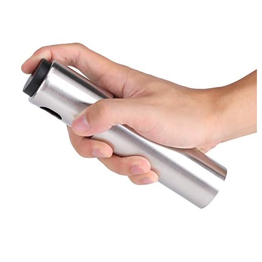 Pulverizador de azeite de oliva, frasco de spray de azeite de oliva para cozinhar, de aço inoxidável, recarregável, seguro para alimentos, garrafa de vinagre de cozinha pote de azeite de oliva para cozinhar