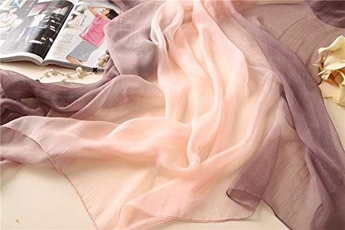 Silk Feeling Long Satin Scarf Fashion Beach Scarf Shawl Check Style Sunscreen Shawls Wraps-Lightweight Pattern - Image 4