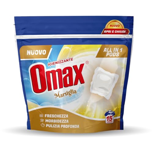 Pods Detersivo Lavatrice In Capsule, 15 Lavaggi, Marsiglia, Freschezza, Morbidezza A Pulizia profonda e E In Cicli Brevi (1)