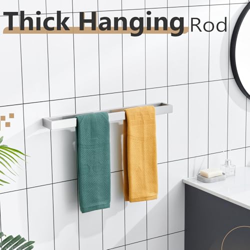 Image of KOKOSIRI Towel Bar Brushed Nickel Bath Towel Hanger Holder 24-Inch Kitchen Rack Stainless Steel for Bathroom Hardware Wall Mount, 1 Pack B4008BR-L24