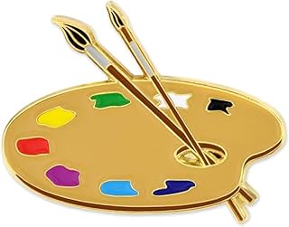 PinMart Paint Palette and Brush Artist Enamel Lapel Pin