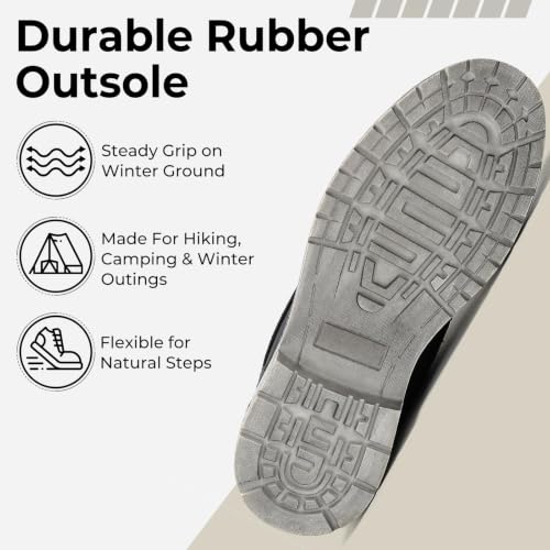 Image of Mishansha Men's Waterproof Snow Boots, Insulated Winter Hiking Boots