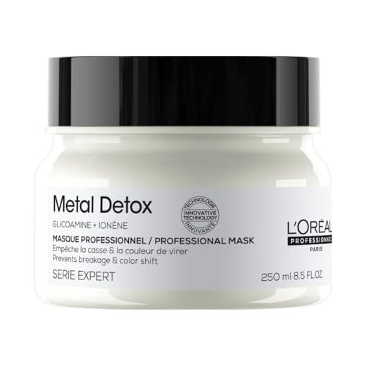 L'OREAL PROFESSIONNEL - Masque Capillaire Metal Detox - Empêche le Dépôt de Métaux sur les Cheveux - -87% de Casse - Cheveux Secs, Abîmés & Cassants - Format Voyage 150 ml