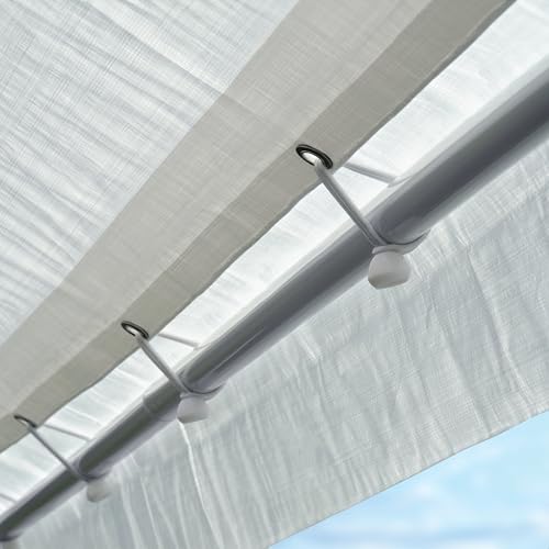 ShelterLogic 10' x 20' AG Replacement Canopy Cover for Outdoor Animal Shelter with 1-3/8" Max AP Frame, UPF 50+, 100% Waterproof Outdoor Storage Shed Cover, White by ShelterLogic - Image 6