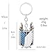 Kbtany AOT Wings of Freedom Charm Keychain - Shingeki No Kyojin Chain - Anime Gifts for Men Women and Fans