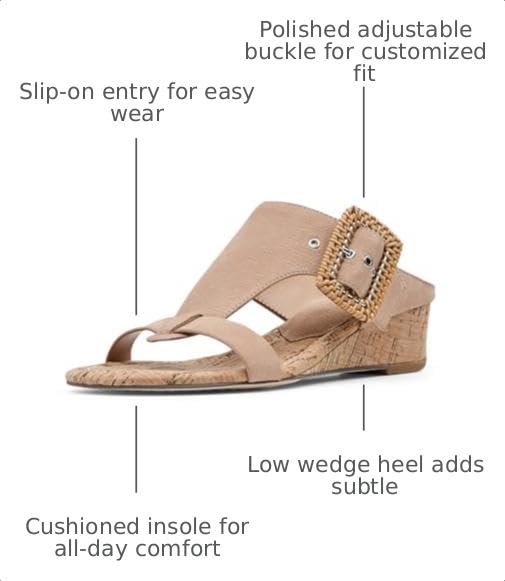 Image of Donald Pliner Women's VINE Wedge Sandals, Open-Toe Sandals, Women's Sandals, Comfortable Sandals, Summer Wedges, Dress Sandals