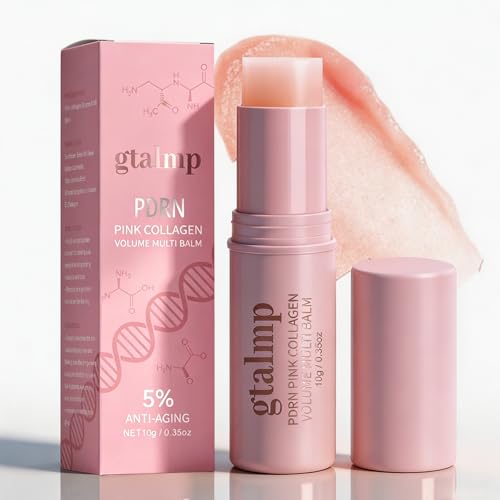 PDRN Pink Collagen Volume Multi Balm Stick | Hydrating Anti-Aging Stick for Under-Eyes & Neck | Daily Skincare Routine for All Skin Types Smooth Texture - Fresh (1)