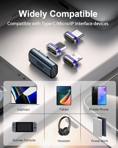 Adaptateur USB magnetique 24 broches charge rapide et transfert OTG fluide micro Android - 4