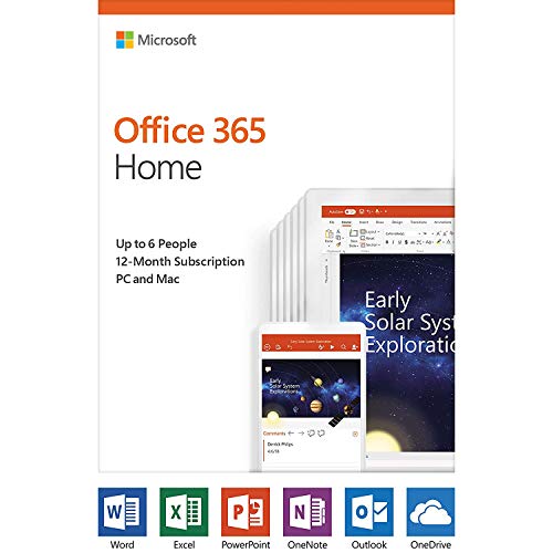 Microsoft Office 365 Home 12 Month Subscription up to 6 People PC and Mac Key Card