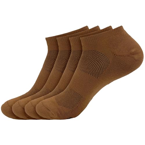 Image of BambooMN Men and Women's Rayon from Bamboo Low Cut Ankle Socks for Sports, Work and Everyday Wear - 4 Pairs - Unisex Sizing