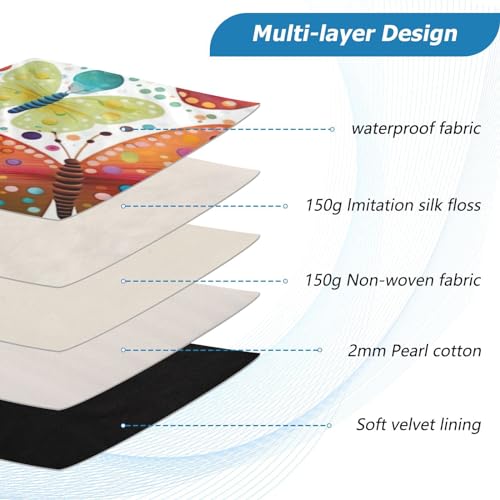 Funda portátil 13-14 pulgadas impermeable diseño mariposas miniatura 4
