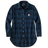 Carhartt Women's Rugged Flex Relaxed Fit Midweight Flannel Long Sleeve Plaid Tunic