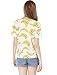 Allegra K Women's Short-Sleeve Banana Printing Casual T-Shirt Large White