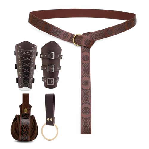 Kits de costume vikinges et ceinture en cuir médiévale pour accessoires de pirate