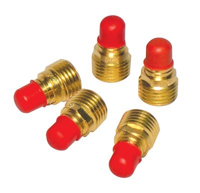 Gas Lenses, Size 3/32 in, Nozzle Size 8, Used on Torches 17; 18; 26 (12 Pack)