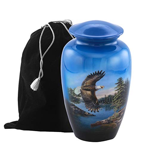 Eternitymart's Aesthetic Painted Cremation Urn - Affordable Metal Urn - Hand Painted Solid
