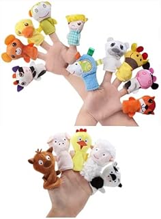 15 Pcs Happy Animals Finger Puppets -Soft Animal Finger Puppet Set, Storytime Velvet Finger Puppets for Toddlers,Soft Educational Finger Puppets for Kids,Cute Animal Finger Puppets for Toddlers 2-4