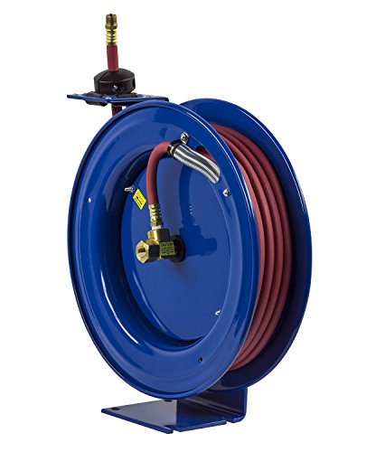 Coxreels P-Lp-125 Low Pressure Retractable Air/Water Hose Reel: 1/4" I.d., 25' Hose Capacity, With Hose, 300 Psi, Made In Usa #TOP7