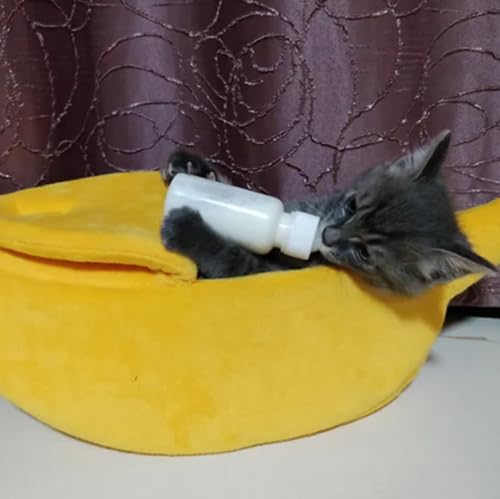 Xshelley Yellow Banana Cat Bed, Cute Banana Puppy Pad Kennel Warm and Soft Pet Cat Supplies Kitten Puppy Bed, Suitable for Pets Under 12 pounds-(26.8 inch) by Xshelley - Used condition - Image 7