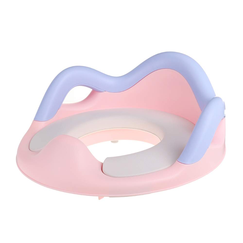 Siège d'entraînement de toilette pour bébé stable avec coussin et accoudoirs