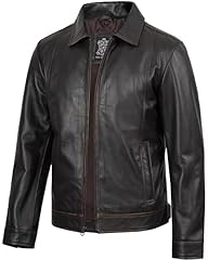 Jonwick - Distressed Brown Leather Jacket
