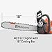 Husqvarna 440 Gas Chainsaw, 40-cc 2.4-HP, 2-Cycle X-Torq Engine, 18 Inch Chainsaw with Smart Start, For Wood Cutting and Tree Trimming, 970612318